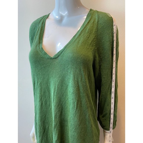 J. Jill Womens Tunic Sweater Dress 0206708 Slit Hem 3/4 Sleeve Green Size Medium - Picture 4 of 8